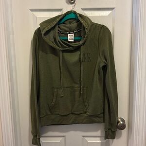 PINK Victoria's Secret Olive Green Hoodie Medium